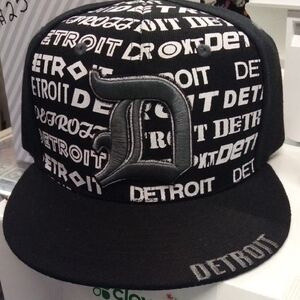 Black and Gray Detroit Cap